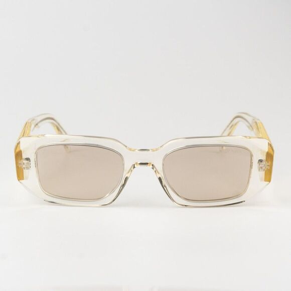 NEW Prada PR17WS 19X30N Transparent Champagne Mirror Rectangle Sunglasses main image 6